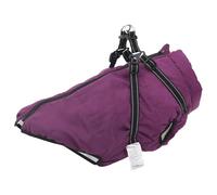 vidaXL Dog Coat with Harness Purple 3XL Fleece and Polyester, Adjustable Dog Jacket, Winter Pet Wear, Fleece, Reflective Clothing, Warmth For Dogs, Cold Protection