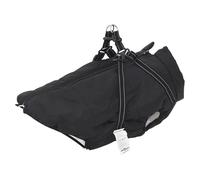 vidaXL Dog Coat with Harness 6XL Black - Waterproof, Reflective, Fleece Lined, Adjustable Straps