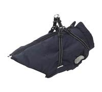 vidaXL Dog Coat with Harness Waterproof Reflective Navy Blue 4XL