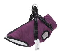 vidaXL Dog Coat with Harness Waterproof Reflective Purple 2XL