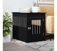 vidaXL Dog Crate Furniture Black 55x80x68 cm Engineered Wood