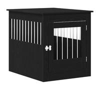 vidaXL Dog crate in black oak wood 80 x 64.5 x 71 cm