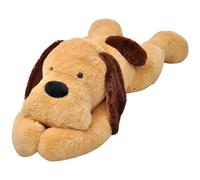 vidaXL Dog Cuddly Toy Plush Brown Soft Stuffed Toy for Kids Children Gift