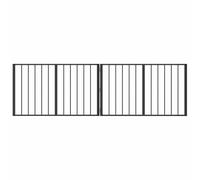 vidaXL Dog Gate 2 pcs Black 100 x 60 cm Galvanised Steel