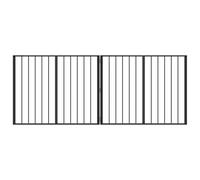 vidaXL Dog Gate 2 pcs Black 100 x 80 cm Galvanised Steel