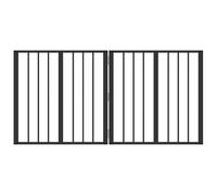 vidaXL Dog Gate 2 pcs Black 60 x 60 cm Galvanised Steel