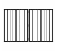 vidaXL Dog Gate 2 pcs Black 60 x 80 cm Galvanised Steel