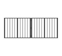 vidaXL Dog Gate 2 pcs Black 80 x 60 cm Galvanised Steel