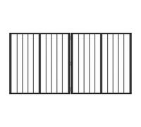 vidaXL Dog Gate 2 pcs Black 80 x 80 cm Galvanised Steel