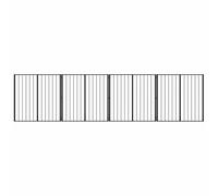 vidaXL Dog Gate 4 pcs Black 100 x 100 cm Galvanised Steel