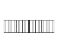 vidaXL Dog Gate 4 pcs Black 60 x 60 cm Galvanised Steel