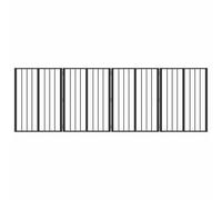 vidaXL Dog Gate 4 pcs Black 60 x 80 cm Galvanised Steel