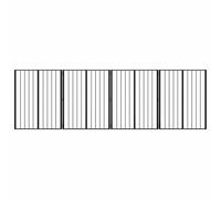 vidaXL Dog Gate 4 pcs Black 80 x 100 cm Galvanised Steel