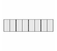 vidaXL Dog Gate 4 pcs Black 80 x 80 cm Galvanised Steel