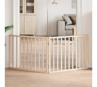 vidaXL Dog Gate Foldable 2 Panels 160 cm Poplar Wood