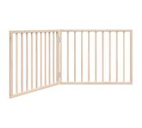 vidaXL Dog Gate Foldable 2 Panels 160 cm Poplar Wood, Brown
