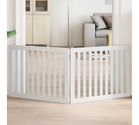 Dog Gate with Door Foldable Pet Gate Dog Fence Pet Barrier Poplar Wood vidaXL