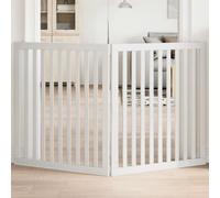 vidaXL Dog Gate Foldable 2 Panels White 160 cm Poplar Wood