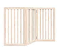(natural, 50 x 90 x 2 cm/ 3 pcs) vidaXL Dog Gate with Door Foldable Pet Gate Dog Fence Pet Barrier Poplar Wood
