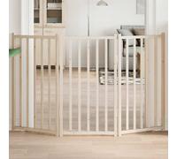 vidaXL Dog Gate Foldable 3 Panels 150 cm Solid Wood Fir