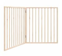 vidaXL Dog Gate Foldable 2 Panels 160 cm Poplar Wood, Brown