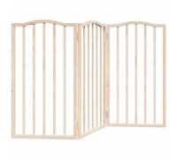 vidaxl Dog Gate/Pet Barrier - Poplar Wood, Foldable, Brown, For Living Room/Kitchen/Stairs