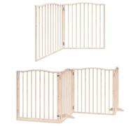 vidaXL Dog Gate with Door Foldable 10 Panels 800 cm Poplar Wood