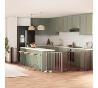 vidaXL Poplar Wood Folding Dog Gate 10 Panels