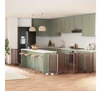 vidaXL Dog Gate with Door Foldable 15 Panels Brown 750 cm Poplar Wood