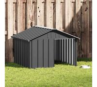 vidaXL Dog House Anthracite 116.5x103x81.5 cm Galvanised Steel
