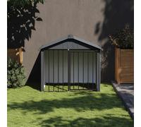 vidaXL Dog House Dog Kennel with Roof Dog Cage Crate Black Galvanised Steel