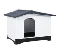 vidaXL Dog House Grey 90.5x68x66 cm Polypropylene