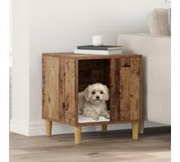 vidaXL Reclaimed Wood Dog Kennel, 44 x 42 x 49 cm, Wood Material, Living Room, Rectangular Minimalist Design, Multifunctional Storage, Durable Materials, Modern Exterior, Practical Solutions