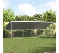 vidaXL Dog Kennel 3 pcs Silver 6 x 2 x 2 m Galvanised steel