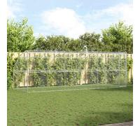 vidaXL Dog Kennel 3 pcs Silver 6 x 2 x 2 m Galvanised steel