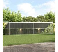 vidaXL Dog Kennel 4 pcs Silver 8 x 2 x 2 m Galvanised steel