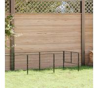 vidaXL Dog Kennel Black 8 M Steel, Black