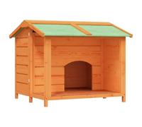vidaXL Dog Kennel, Pet House for Cat Chicken Duck Rabbit, Pet Crate for Garden Outdoor, Dog Enclosure with Roof, Brown Solid Wood Pine