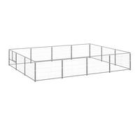 vidaXL Dog Kennel Silver 12 M Steel, Silver