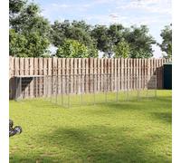 vidaXL Dog Kennel Silver 15.73 M Steel, Silver