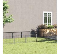 vidaXL Dog Kennel Silver 15 M Steel, Silver