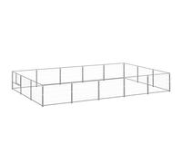 vidaXL Dog Kennel Silver 15 M Steel, Silver