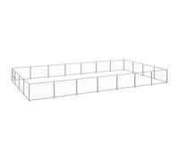 vidaXL Dog Kennel Silver 28 m虏 Steel UK