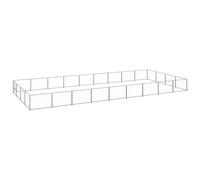 vidaXL Dog Kennel Silver 36 m虏 Steel UK
