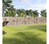 vidaXL Dog Kennel Silver 37.51 M Steel, Silver