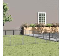 vidaXL Dog Kennel Silver 63 m² Steel