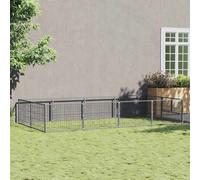 vidaXL Dog Kennel Silver 8 M Steel, Silver