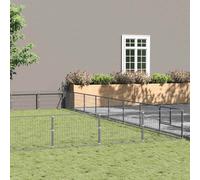 vidaXL Dog Kennel Silver 80 m² Steel