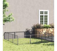 vidaXL Dog Kennel Silver 9 M Steel, Silver