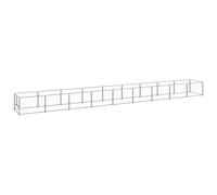 vidaXL Dog Kennel Silver 9 m? Steel Puppy Enclosure Outdoor Patio Dog Cage